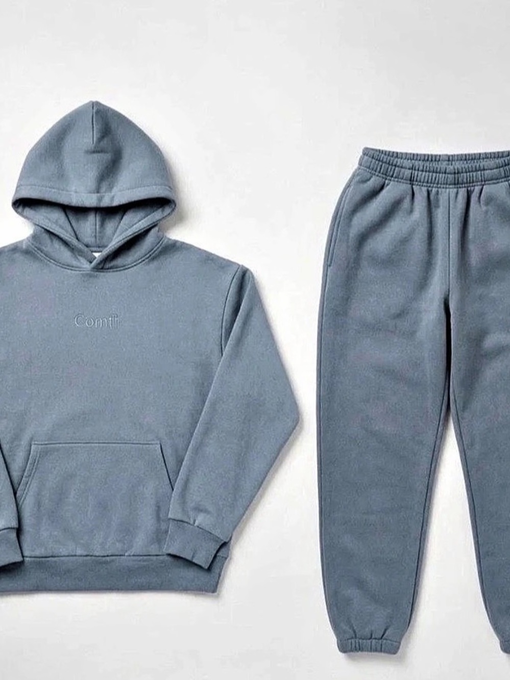 Comfort slate gray Blue Hoodie sweatshirt top & pants  Jogger Set Size XL